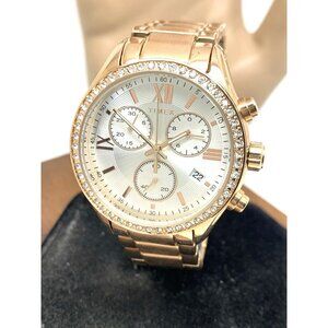 Timex Women's Watch TW2V57900 Quartz Chronograph Silver Dial Rose Gold 38mm
